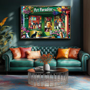 MINIWAN Puzzles for Adults 500 Pieces, Pet Paradise Jigsaw Puzzle | Pet Shop Cat Dog Puzzle with Unique Shaped Pieces, Letters on Back, Reference Poster, 23x15 Inch Wall Decor