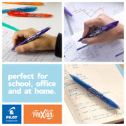 PILOT - FriXion Ball Erasable Rollerball Pen 0.7mm - Black Ink - Pack of 5 | WRITE & ERASE: 0.7mm erasable black rollerball pens for smooth everyday notes and easy corrections.