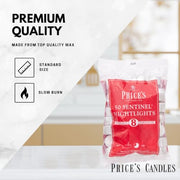 Price's Candles 100 Pack Sentinel Range 8 Hour Tea Lights Unscented Long Burning Tealight Candles for Home Catering Events Relaxation and Everyday Use