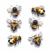 Bumblebee Vinyl Decal Stickers, Cover Marks, Bee Wall Decor, Gift Idea | Opaque Finish, No White Edges, Waterproof, Peel & Stick Nature Design, Outdoor Styling For Cars, Wheelie Bin, Dustbins & More