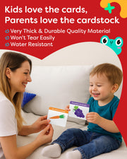 Alphabet Flash Cards - Thick ABC Flash Cards for Kids | Lowercase & Uppercase Letter Recognition Learning Game for Ages 3-6