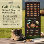 Palettes and Prints US National Parks Scratch Off Poster - Park Gifts | 12”x16” National Park Posters - Scratch-Off Travel Map - National Park Decor - Map - Wall Art - Track Your Journey