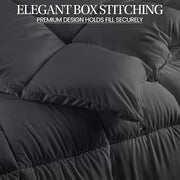 Utopia Bedding Coverless Double Duvet, 10.5 Tog Box Stitched Design, Grey | Soft & Cozy Comforter with Ultra-Soft Touch Microfiber filling, Box Stitch Construction with Corner Tabs, Machine Washable