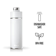 Ninja Thirsti 700ml Water Bottle with Leak-Proof Lid White DW2401EUUKWH | Designed for Carbonated, Hot & Cold Drinks, Ideal for Travel & Sports, Triple Insulated, Stainless Steel Flask