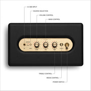 Marshall Acton III Bluetooth Home Speaker - Black | Loud Stereo Sound with Bass and Treble Controls | Plug-in Powered | 3.5mm Aux Input