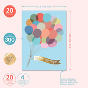 Sweetzer&Orange Happy Birthday Cards with Envelopes & Assortment Box. Variety Set of 20 Assorted Birthday Cards with Envelopes, Perfect Bulk Pack for Celebrations, Special Occasions, Friends