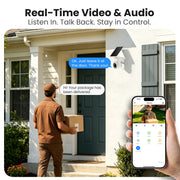 GALAYOU Solar Camera Outdoor Wireless for Home Security 2.4GWiFi, R6 1Pack | 2K Cameras for Home Security/Garage/Farm/Outside Surveillance, Detachable Solar Panel, Color Night Vision, SD/Paid Cloud