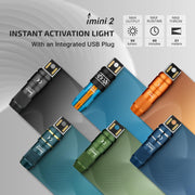OLIGHT IMINI 2 Rechargeable EDC Keychain Mini Flashlight Midnight Blue | 50LM and 21M Throw, Compact and Portable, Mini LED Keyring Lights, Built-in Battery, Ideal for Everyday Carry and Emergencies