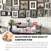 A4 Picture Frame Black, Wooden Photo Frame with Perspex 21x29.7cm, Black | Versatile, Safe Perspex Front, Wall Hanging Hooks, Landscape or Portrait Orientation, Wall-Mount & Desk Stand