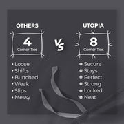 Utopia Bedding Double Duvet Cover Set with 2 Pillowcases 50x75 cm, Grey | Microfiber Bedding Quilt Cover Set with Pillowcases, Oeko-TEX Certified,Soft Breathable Comfort - Ideal for Home and Hotels