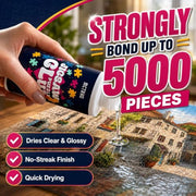 Clear Jigsaw Puzzle Glue with Applicators, Quick-Dry, 200mL | Glue for Puzzles to Frame, Non-Toxic, Non-Yellowing, Covers Up to 5,000 Pieces, Easily Preserves Finished Puzzles