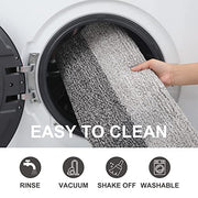 Homaxy Dirt Trapper Door Mats Indoor, 50x80cm, Grey | Machine Washable, Soft Super Absorbent Entrance Rug, Non-slip Floor Mats For Inside, Front Back Door, Pets and Dogs