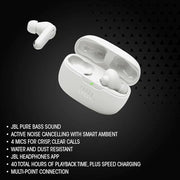 JBL Vibe Beam 2 - Noise Cancelling Earbuds - Black | JBL Pure Bass sound, Active Noise Cancelling with Smart Ambient, 4 mics for crisp, clear calls, Water and dust resistant