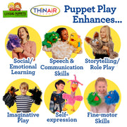 Living Puppets - Dobs the 14-Inch Horse, Plush Hand Puppet for Boys and Girls, Pony