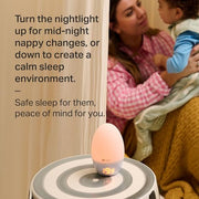 Tommee Tippee GroEgg2 Toddler Nightlight Colour-Changing Room Thermometer | LED Colour-Changing Display Shows Room Temperature at a Glance, Adjustable Brightness, Silicone Shell