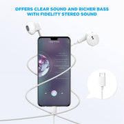 USB C Headphones for iPhone 18/17/16/15 Pro Max Earbuds,Type C Earphones | with Microphone & Remote Noise Cancelling Earphones for iPhone 18/17/16/15 Pro Max Plus,iPad,Galaxy S26/S25/Ultra Note 10/20