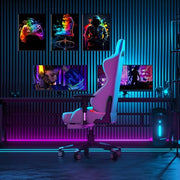 KiKiHong Gaming Framed Wall Art Set of 3,Gaming Wall Decorations | Gamer Framed Canvas for Boys Room,Game Room & Bedroom Decor 12x16 Inch(30x40cm)