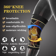 Copper Knee Support Braces with Straps for Men & Women (2 Pack, Large) | Adjustable Non-Slip Knee Compression Sleeves for Knee Pain, Arthritis, Meniscus Tears, Ideal for Running, Sports & Workouts
