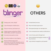 blinger® Diamond Starter Set | Pretty-n-Pink Gem Stamper + 75 Hair Gems | Bling In, Brush Out® | Gift for Girls & Parties | Bling Hair, Fashion, Anything!