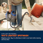 Vax SpotWash Mini Duo Compact Handheld Spot Cleaner CDSW-MCXT | Portable upholstery & carpet cleaner, multi-surface deep cleaning for pet messes, included tools & solutions, 2.9kg, 0.7L