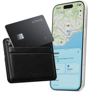 Nomad Tracking Card Pro Black, Premium Wallet Tracker with Apple Find My, 16-Month Battery Life, IPX7 Waterproof, Polycarbonate and Aluminum Design, TSA Approved, Wireless Rechargeable, iOS Only