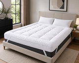 GMTEXTILE Thick Single Mattress Topper 5cm, Microfiber Single Bed Topper Single Bed Mattress Toppers Best Anti Allergenic (Single 90 X 190cm)