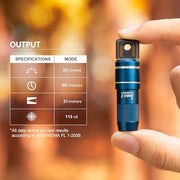 OLIGHT IMINI 2 Rechargeable EDC Keychain Mini Flashlight Midnight Blue | 50LM and 21M Throw, Compact and Portable, Mini LED Keyring Lights, Built-in Battery, Ideal for Everyday Carry and Emergencies