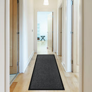Circle of trust Hallway Runner Rug Grey 60x120cm Non Slip, Heavy Duty Carpet Runner, Rubber Backed Floor Mat, Dirt Trapper Washable Rug for Hallway Kitchen Bedroom Laundry Office