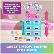 DREAMWORKS GABBY'S DOLLHOUSE Meow-Mazing Dollhouse, 2 Feet Tall, 15 Pieces | Over 2 Feet Tall, 15 Pieces, Featuring Lenticular Eyes, Realistic Dollhouse Play, Kids Toys for Girls & Boys Ages 3 and Up