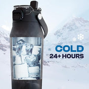 Frost Buddy 24oz Insulated Water Bottle - Straw & Chug Lid - Leak-Proof | Ice Cream Water Bottle, Ice Cream Drip Water Bottle