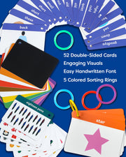 Alphabet Flash Cards - Thick ABC Flash Cards for Kids | Lowercase & Uppercase Letter Recognition Learning Game for Ages 3-6