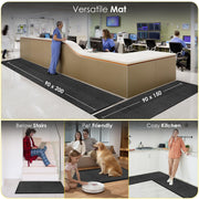 BLADO Door Mat Barrier Mat Non Slip Rubber Mats Washable Heavy Duty | Floor Mats Kitchen Rugs Dirt Trapper Doormat Entrance Rug Shoes Scraper Super Absorbent Carpet (40cm x 60cm, Anthracite)
