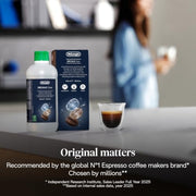 De'Longhi EcoDecalk - Coffee Machine Descaler 10 Decalcification Doses | Descaling Solution, Plant-Based Formula, Coffee Machine Maintenance Accessory, 2 X 500ml Bottles, Biodegradable, DLSC502