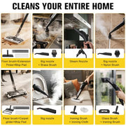 Waitbird 4.5 Bar 300°F Steam Cleaner for Bathroom, Kitchen, Floor & Grout | Ease of Use | Quick Heat Up | Large Water Tank | Quiet Operation | Safety Lock | 21 Accessories for Floor, Bathroom, Kitchen