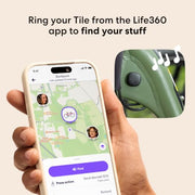 Life360 Tile Sticker - Small Bluetooth Tracker, Remote Finder and Item Locator for Bikes, Glasses and More. Both iOS and Android Compatible. Phone Finder. 1-Pack (Black)