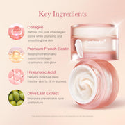 medicube Triple Collagen Cream for Hydrating & Firming | Moisturizer with Hyaluronic Acid, Premium Elastin, Shea Butter - Wrinkle Care & Boosts Elasticity, Korean Skincare, 1.69 oz