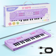 Keyboard Piano for Kids, BIGFUN 37 Keys Toddler Piano Instrument Toy,Purple | Kids Electronic Multifunction Music Educational Keyboard Toy for 3-7 Year Old Girls and Boys