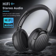 Bluetooth Headphones, Hybrid Active Noise Cancelling Over Ear Headphones | 35H Playtime, HiFi Stereo Foldable wireless Headphones with Foam Ear Cups for Sports, Office, Travel