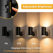 LOHAS-LED Plug in Night Light,Dimmable Nightlight 100LM,Dusk to Dawn Sensor | Warm White 2700K LED Nightlight, Night Light Plug in Wall for Bedroom Hallway Stairs Bathroom Toddler, 1 Pack