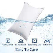 JOLLYVOGUE Pillows Queen Size Set of 4, Cooling and Firm Pillows with Oeko-Tex Certified Down Alternative Filling for Side, Back, and Stomach Sleepers, Hotel Collection