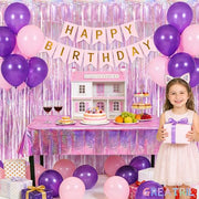 Pink Tinsel Curtain Party Backdrop Glitter - GREATRIL Foil Fringe Curtain Lilac Pink Streamers Decor for Birthday Girl Princess Unicorn Christmas Bachelorette Euphoria Party Decorations - 2 PCS
