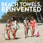 Dock & Bay Quick Dry Beach Towel - Cabana Light - Malibu Pink, Large | Sand-Resistant, Includes Travel Bag, Lightweight & Compact, 100% Recycled DryQ Fabric, Large (160x90cm, 63x35")