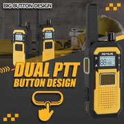 Retevis RB48 FRS Walkie Talkies Long Range,Mil-Standards 810H Two Way Radio | Rugged&IP67 Waterproof & Floating, Emergency Radio, Heavy-Duty,Dual PTT,Vibration Alert,NOAA,Rechargeable,20hr Battery,2 Pack
