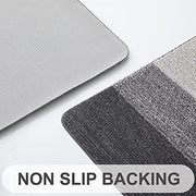 Homaxy Dirt Trapper Door Mats Indoor, 50x80cm, Grey | Machine Washable, Soft Super Absorbent Entrance Rug, Non-slip Floor Mats For Inside, Front Back Door, Pets and Dogs