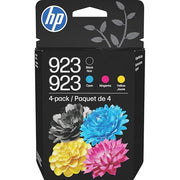 HP 923 Black, Cyan, Magenta, Yellow Ink Cartridges (4-Pack) | Works with OfficeJet 8120, Pro 8130 Series | 6C3Y6LN