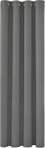 Deconovo Thermal Door Curtain Grey Blackout Curtain Bedroom 52"x84" 1 Panel | Eyelet Thermal Curtains,84 Inch Door Curtain for Living Room,Heat Blocking Grey Curtains,Energy Efficient,Room/Home Decor