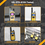 Retevis RB48 FRS Walkie Talkies Long Range,Mil-Standards 810H Two Way Radio | Rugged&IP67 Waterproof & Floating, Emergency Radio, Heavy-Duty,Dual PTT,Vibration Alert,NOAA,Rechargeable,20hr Battery,2 Pack