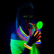Glow Sticks 100 Pack with 100 Connectors( 205 Pcs Kit) Glow Glasses Kit-Ball and Triple Connectors-Glow in the Dark Party Supplies - Bracelets & Necklaces for Kids & Adults