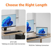 Amazon Basics Uni-Directional USB-C (Source) to HDMI (Display) Cable Adapter (Thunderbolt 3 Compatible) 4K@30Hz, 3 feet, Black