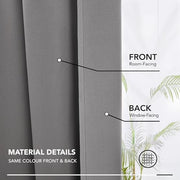 Deconovo Pencil Pleat Curtains Grey Blackout Curtains Bedroom 46x54 1 Pair | Black out Curtains for Living Room,Heat Blocking Bedroom Curtains Blackout,Thermal Curtains,Energy Efficient,Home/Room Decor